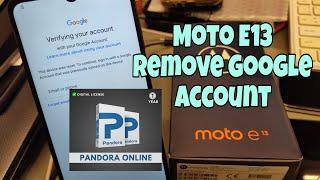 Motorola Moto E13 XT2345, Remove Google Account, Bypass FRP. Test Point with Pandora.