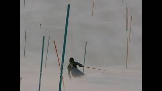 US ski team River Radamus slalom training in Saas-Fee Summer 2021