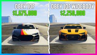GTA 5 Online - Obey 10F VS Obey 10F Widebody ($1,625,000 VS $2,250,000)