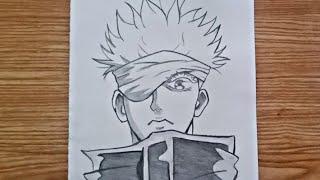 How to draw Gojo Satoru step by step || jujutsu kaisen || Kawai Gojo drawing || Easy anime drawing