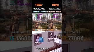 Intel i5 13600k vs ryzen 5 7700x #pc #computer #pcgaming #benchmark #cpu #gpu #intel #amd #shorts