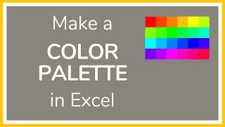 How to Make a Color Palette in Excel - Tutorial 