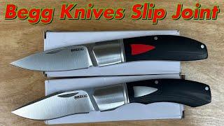 Begg Slip Joint Knives  JVO design !  Budget priced / Smooth walk & talk with 14C28N blades !