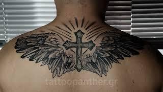 Cross & Wings Tattoo