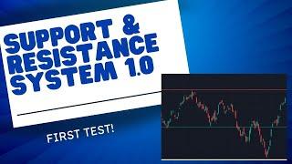 Support and Resistance System 1.0 - First Test   (Basic Trading Series #11)