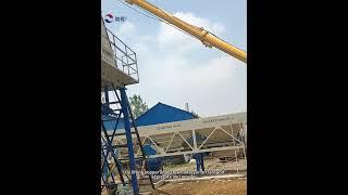 Construction Site of 75CBM Skip Concrete Batching Plant #concretebatchingplant #concretemixingplant