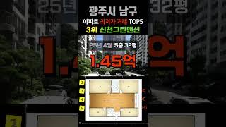 광주에서 가장 싼 아파트 5곳. 광주광역시 남구 30평형대 APT 최저가 거래 #급매 #부동산 #갭투자 #분양가 #급매물 #전세가 #저렴한아파트 #싼아파트 #아파트 #분양가