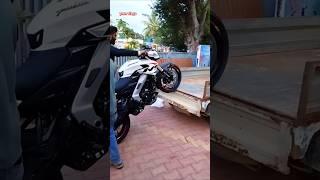 brand new bajaj pulsar NS400z whitecolor   bike  #foryou #video #ns200 @ymnvlogs