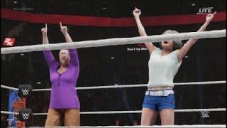 WWE 2K19_ Angry Grandma and Babs Welch vs Julie Cash and Halie Jackson