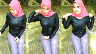 HIJABERS CANTIK HIJAB STYLE BAJU HITAM TERBARU 2023