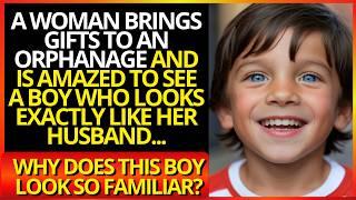 A WOMAN BRINGS GIFTS TO AN ORPHANAGE AND SEES A BOY WHO LOOKS VERY MUCH LIKE HER HUSBAND...