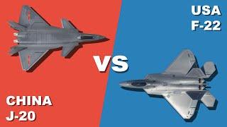 J-20 Black Eagle vs F-22 Raptor -- Aircraft Comparison