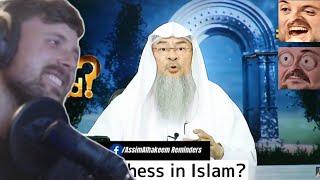 Forsen  Reacts - Ruling on playing Chess in Islam - Assim al hakeem