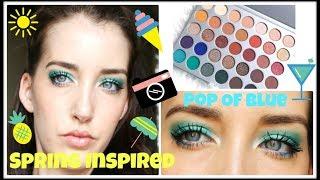 Bold Blue Makeup Tutorial / Spring Makeup 2018