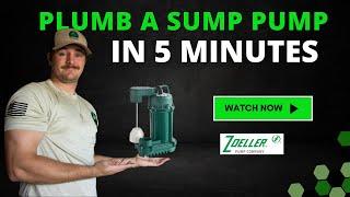 Plumb a Sump Pump in 5 Minutes | Zoeller Sump Pump