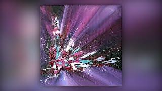 Easy Abstract Painting / Acrylics / Palette Knife / Colorful / Demo #027