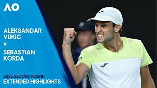 Aleksandar Vukic v Sebastian Korda Extended Highlights | Australian Open 2025 Second Round