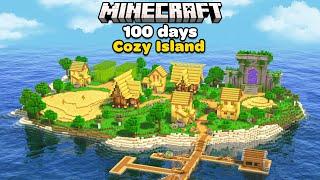 I Survived 100 Days Building a Cozy Island in Minecraft