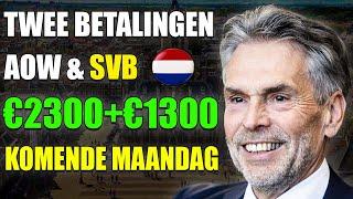 Ja! Twee directe betalingen AOW & SVB voor gepensioneerden €2300+€1300 komende maandag