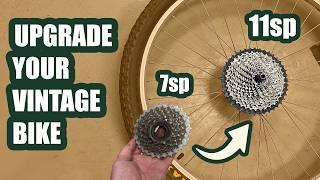 How To Go From 3x7 to 1x8-11 On Your Vintage Bike's Stock Wheel