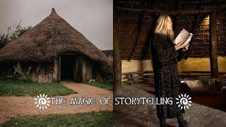 Storytelling by Fireside in an Iron Age Roundhouse  Book Festival at Butser Ancient Farm