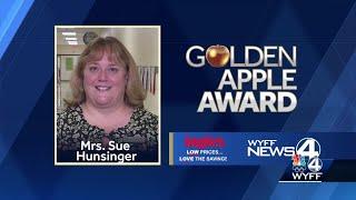 Sue Hunsinger wins Golden Apple Award