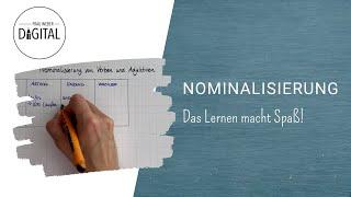 Nominalisierung (Substantivierung) von Verben und Adjektiven (inkl. Arbeitsblatt)