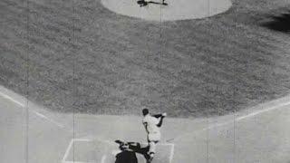 1956 WS Gm1: Mantle's two-run homer to deep right