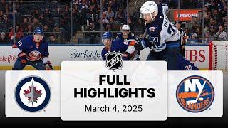 NHL Highlights | Jets vs. Islanders - March 4, 2025