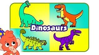 Learn Dinosaur Names | Learn Dinosaurs Names and Sounds | T rex Raptor Brachiosaurus