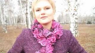 Вяжем Французский шарфик спицами из тесьмы. lace knitting scarf