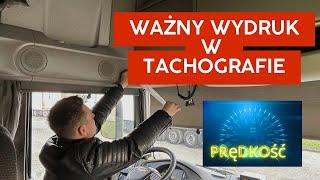 Wydruk z tachografu w ciężarówce ⁉️ ważna informacja .