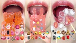 asmr PINK FOODS EMOJI FOOD KOHAKUTO COLLECTION 핑크 코하쿠토 이모지 먹방 eating sounds