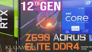 Satisfying 12th Gen intel Core i7 12700KF GIGABYTE Z690 AORUS ELITE DDR4 RTX3060Ti Gaming PC Build