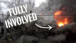 FULLY INVOLVED House w/ Flashover (fire breakdown)