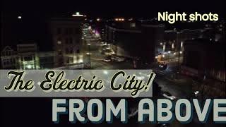 Nighttime Exploration of Schenectady: Aerial Views by Drone