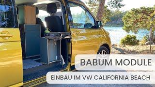 So schnell wird aus deinem VW Bus ein gemütlicher Camper  babum Möbelmodule im California Beach