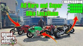 GTA V - Offline Bike Location Story Mode ( Rare Bike, Super  Bikes)