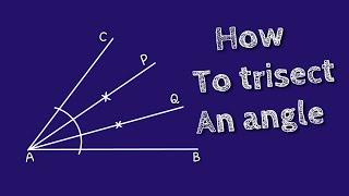 How to trisect an angle into three equal parts. Angle trisection. shsirclasses.