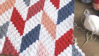 C2C TEKNİĞİ İLE RENKLİ BATTANİYE NASIL ÖRÜLÜR? HOW TO CROCHET C2C BLANKET?