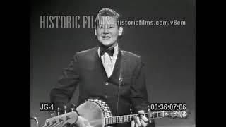 19 Year old baby-faced WAYNE NEWTON Las Vegas legend plays banjo with brothers 1962