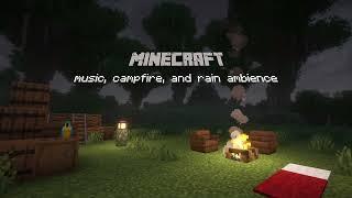 10 hours of Minecraft music and ambience (campfire and rain)