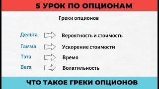 5 УРОК ПО ОПЦИОНАМ | Что такое греки опционов | Дельта, Гамма, Тэта, Вега