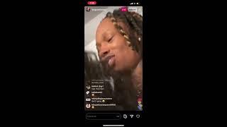 king von and asian doll in the bathroom on IG live  