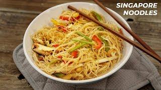 Singapore Rice Noodles - Restaurant Cafe Singaporean Style Recipes - CookingShooking