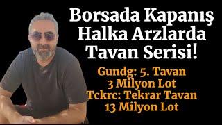 Halka Arz Hisselerinde Kapanış Rakamları #gundg #tckrc El Değiştirme Oranları