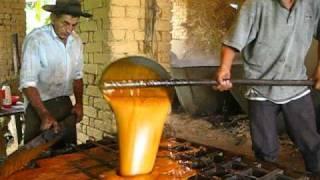 Process of making panela, trapiche in Colombia