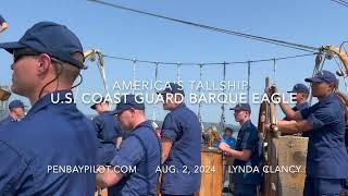 U S C G  Tall Ship Eagle, Aug. 2, 2024, Rockland Harbor, Maine