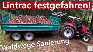 Lintrac 90 festgefahren! Steine holen und Wege Sanierung mit Fendt 312 Vario | Pühringer | Öhler