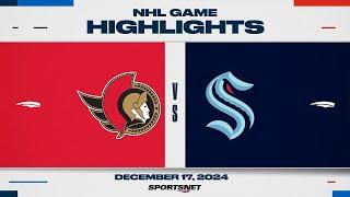 NHL Highlights | Senators vs. Kraken - December 17, 2024